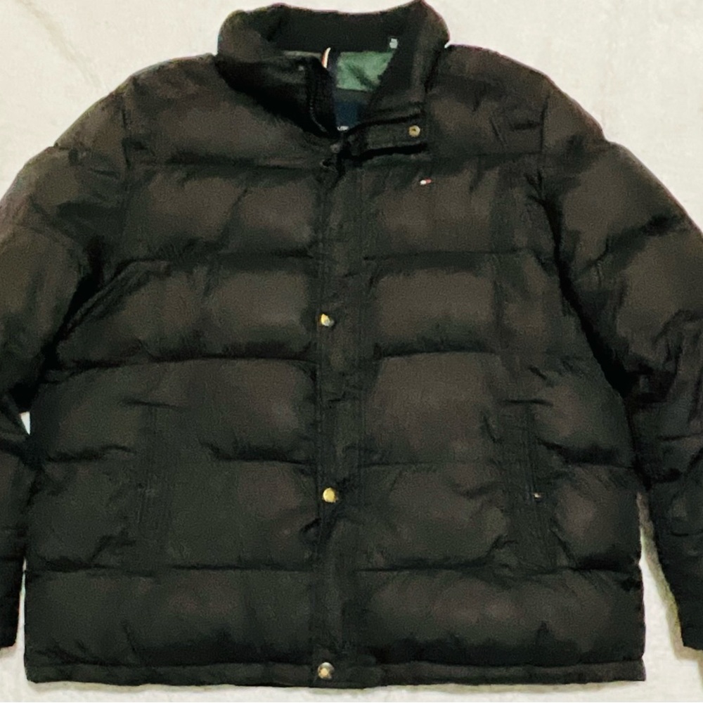 Tommy Hilfiger Men’s Black Puffer Coat – XXL